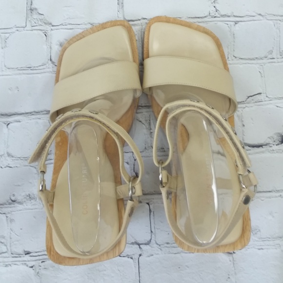 Chunky Wood Retro Heels Studded - Picture 2 of 8